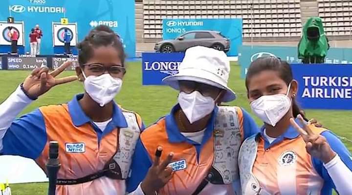 आर्चरी विश्वकप में महिला तीरंदाजों ने जीतागोल्ड, आर्चरी संघ के जिलाध्यक्ष दिनेश कुमार ने जताया हर्ष